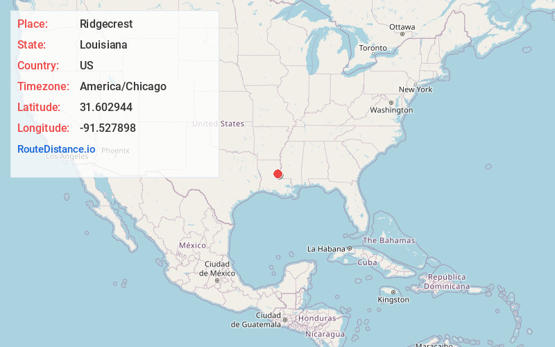 Map of Ridgecrest