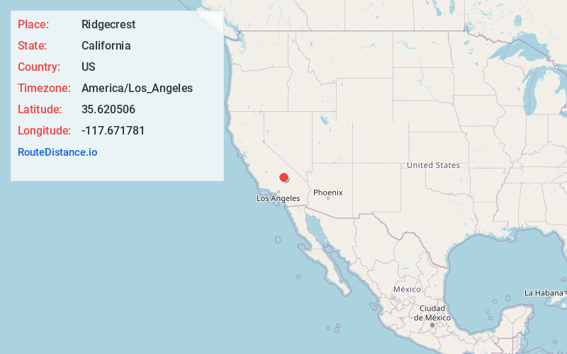 Map of Ridgecrest