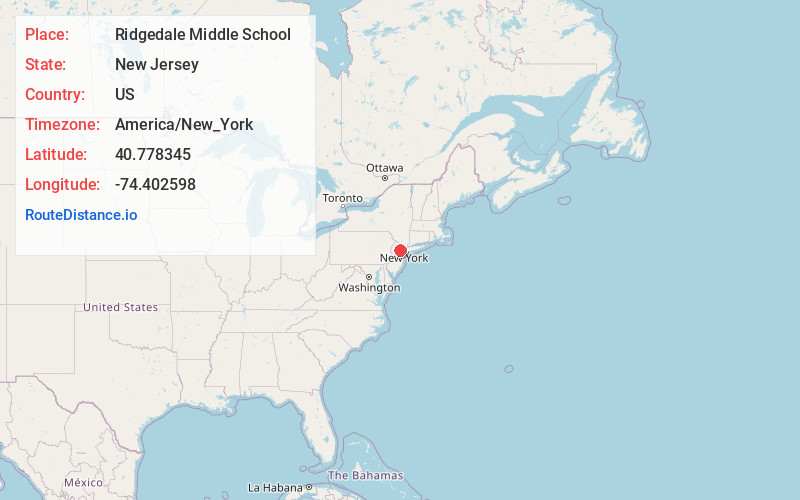 Map of Ridgedale Middle School