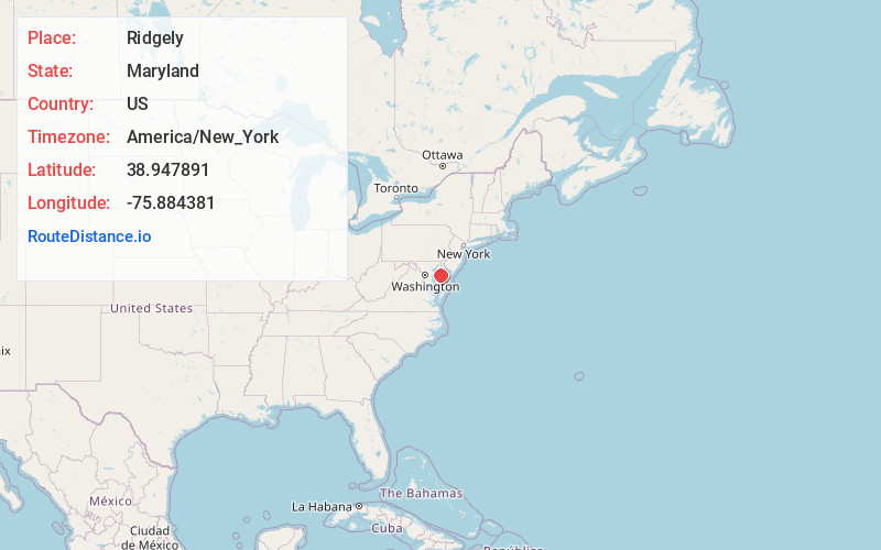 Map of Ridgely