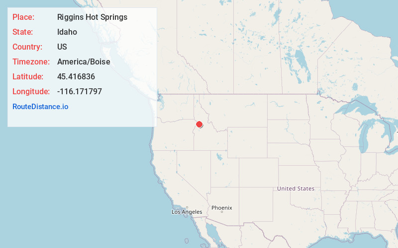 Map of Riggins Hot Springs