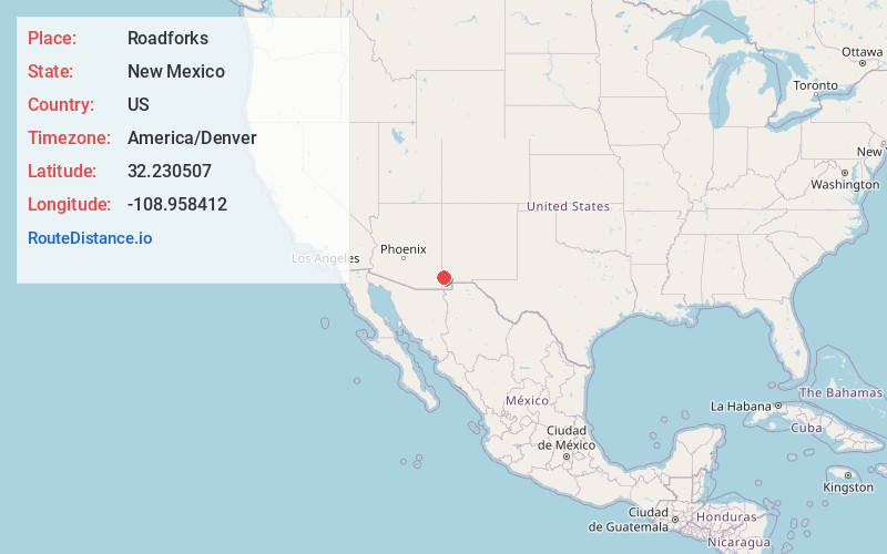 Map of Roadforks