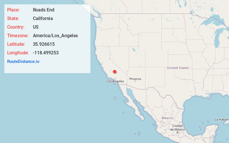 Map of Roads End