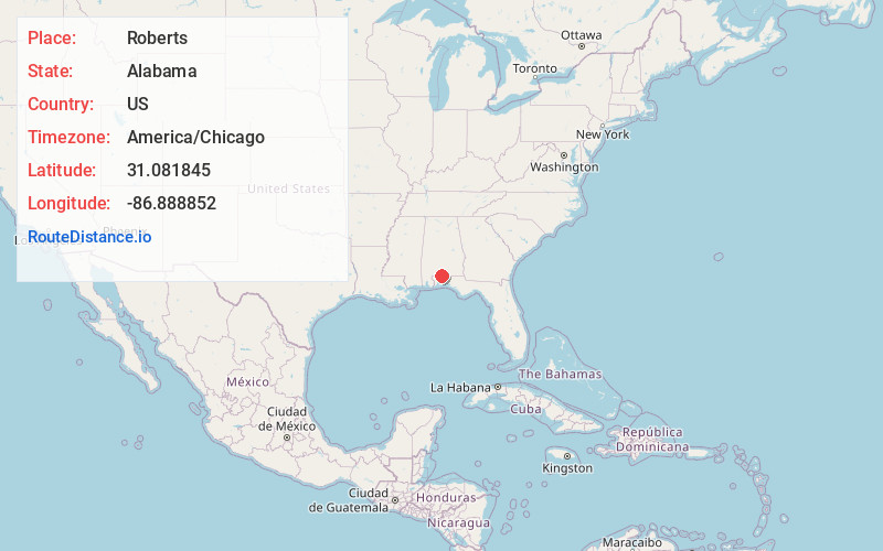 Map of Roberts