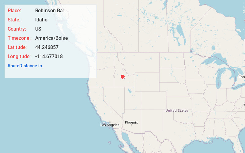 Map of Robinson Bar