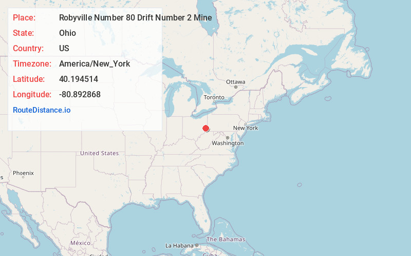 Map of Robyville Number 80 Drift Number 2 Mine