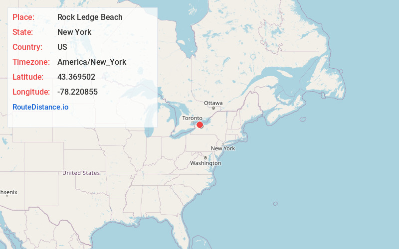Map of Rock Ledge Beach