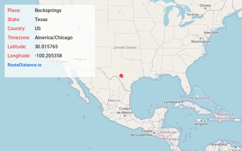 Map of Rocksprings