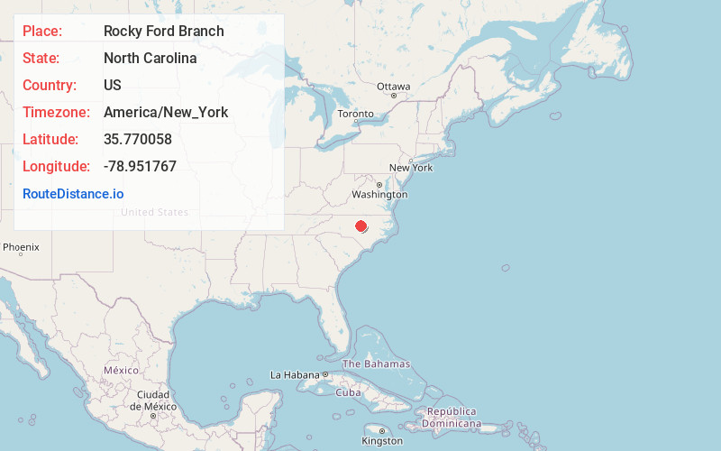 Map of Rocky Ford Branch