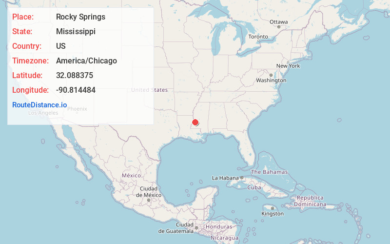 Map of Rocky Springs