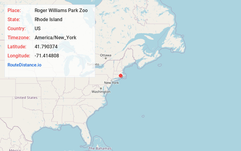 Map of Roger Williams Park Zoo