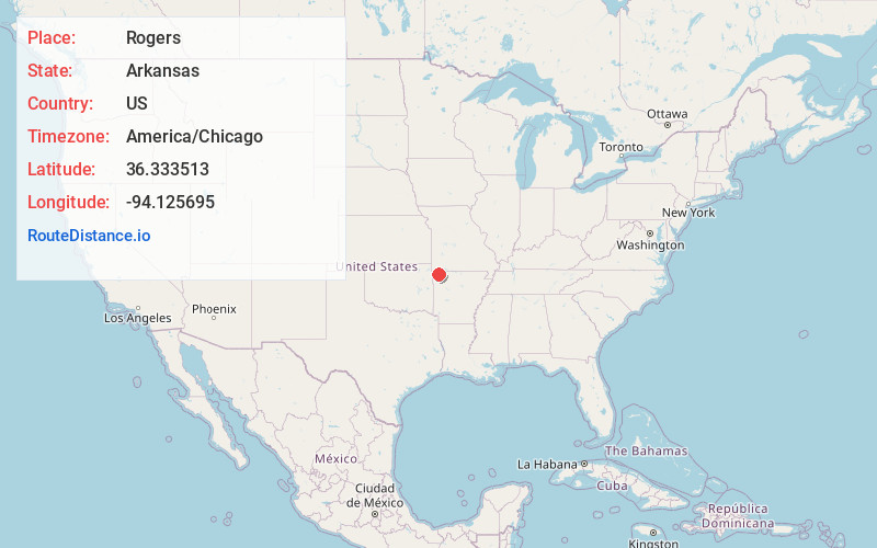 Map of Rogers