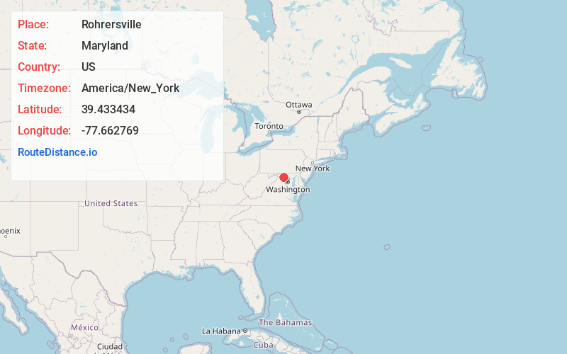 Map of Rohrersville