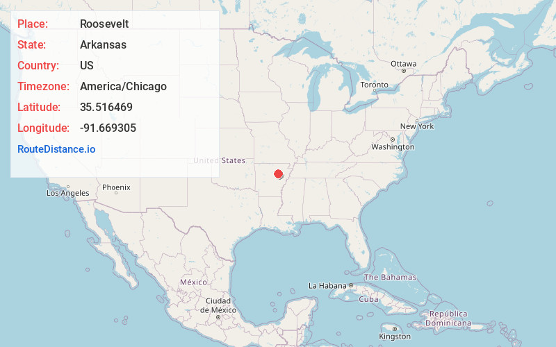 Map of Roosevelt