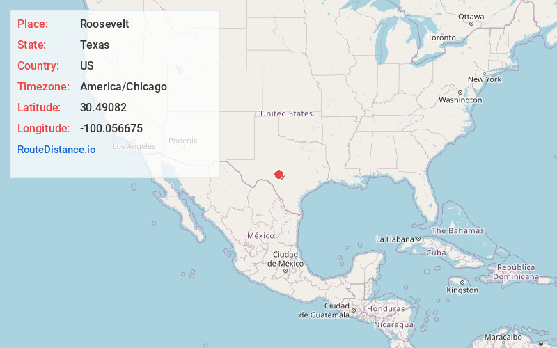 Map of Roosevelt