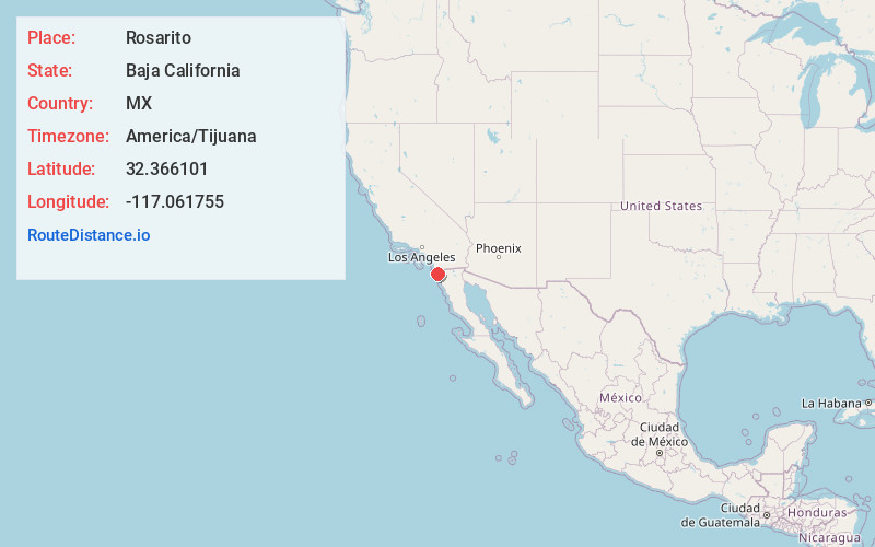 Map of Rosarito