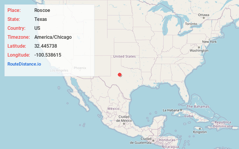 Map of Roscoe