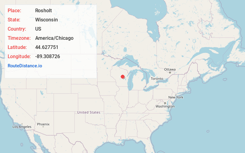 Map of Rosholt