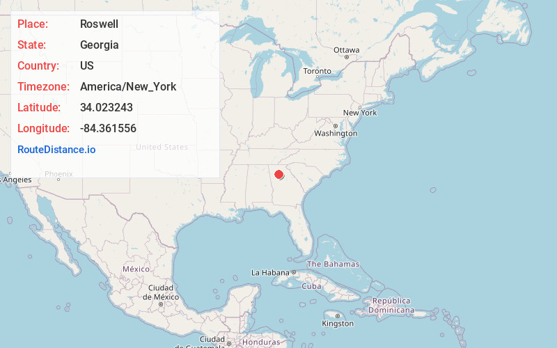 Map of Roswell