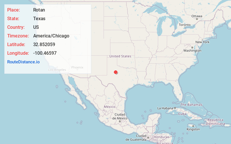 Map of Rotan