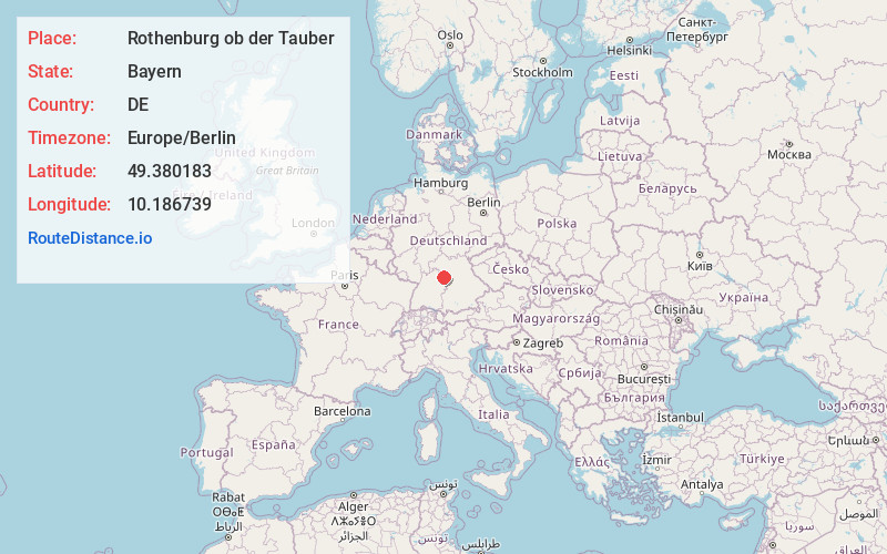 Map of Rothenburg ob der Tauber