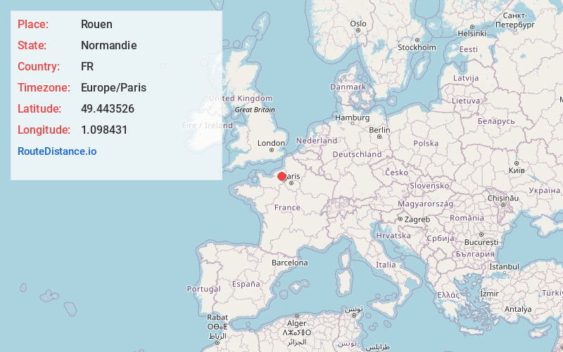 Map of Rouen