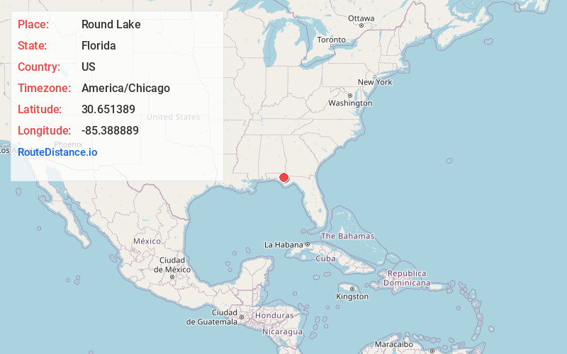 Map of Round Lake