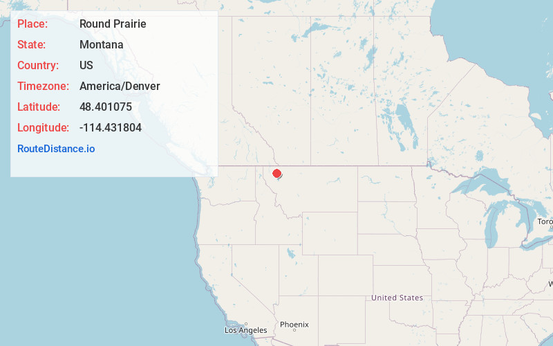 Map of Round Prairie