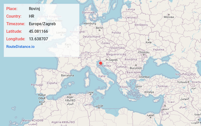 Map of Rovinj