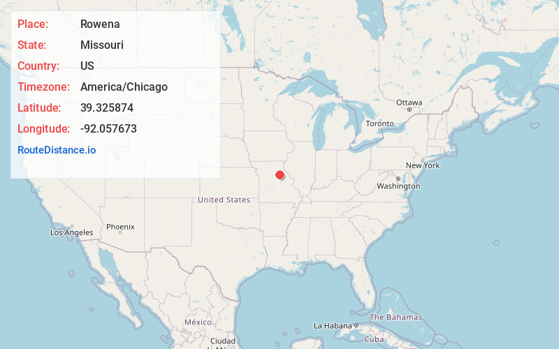 Map of Rowena