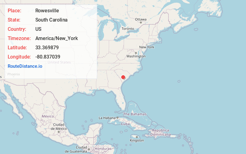 Map of Rowesville
