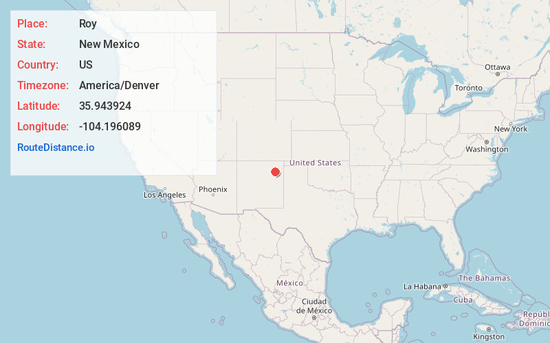Map of Roy