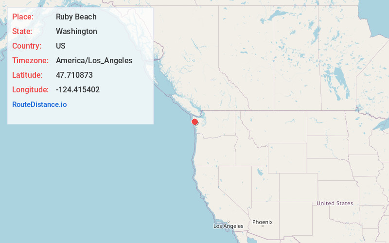 Map of Ruby Beach