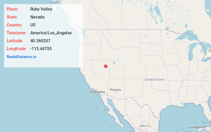 Map of Ruby Valley
