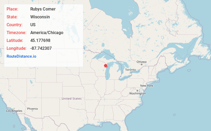 Map of Rubys Corner