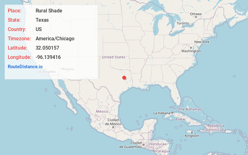 Map of Rural Shade