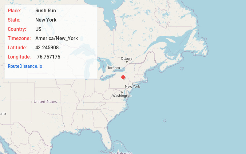 Map of Rush Run