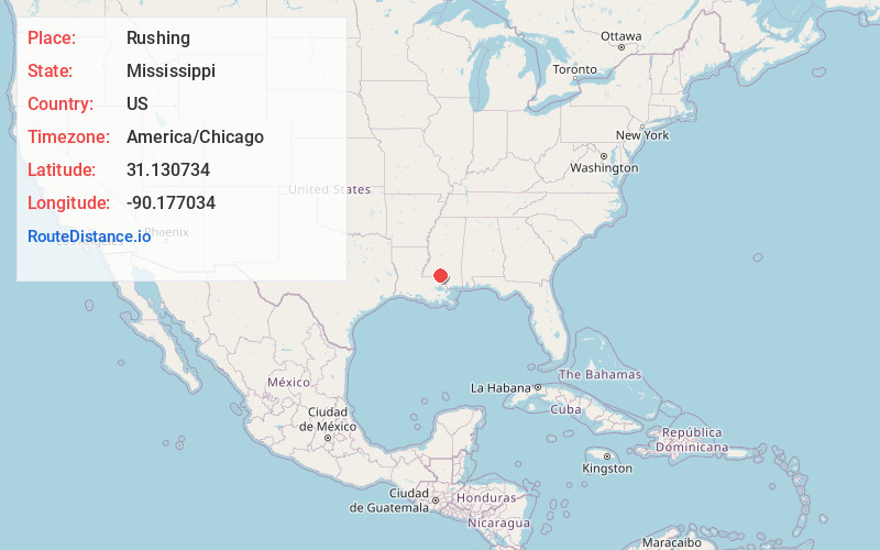 Map of Rushing
