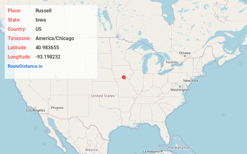 Map of Russell