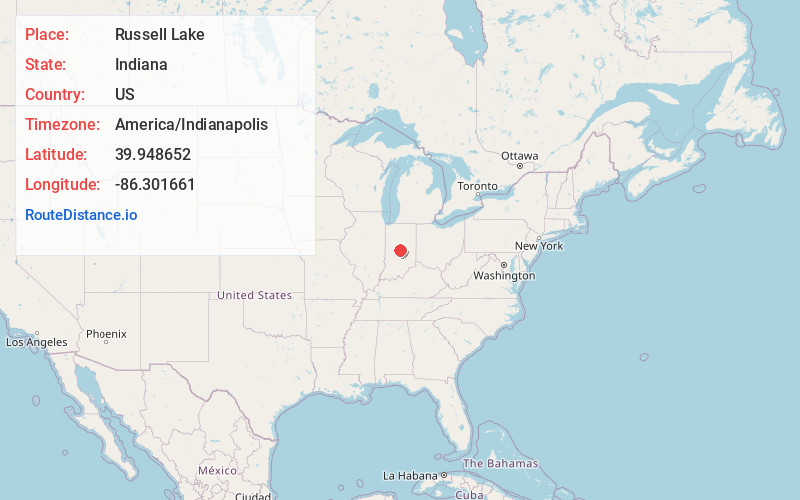 Map of Russell Lake