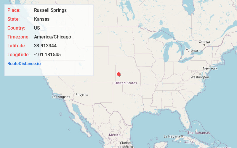 Map of Russell Springs