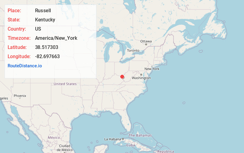 Map of Russell