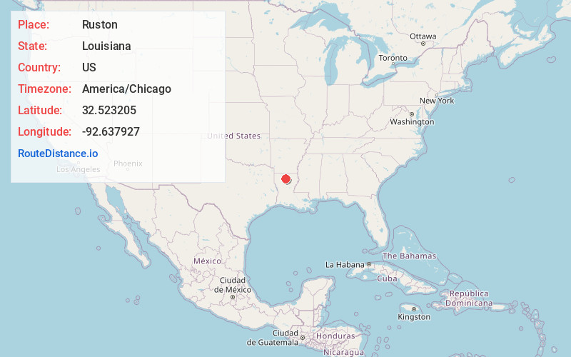 Map of Ruston