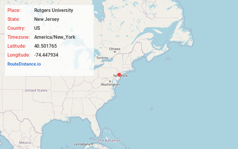 Map of Rutgers University
