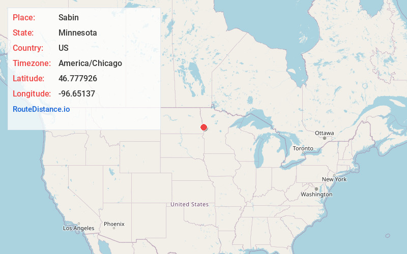 Map of Sabin