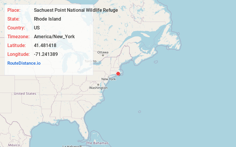 Map of Sachuest Point National Wildlife Refuge