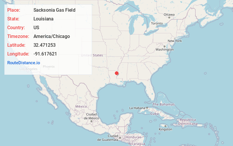 Map of Sacksonia Gas Field