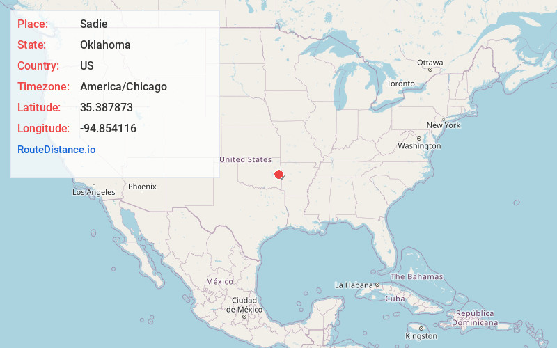Map of Sadie