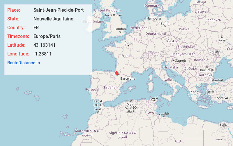 Map of Saint-Jean-Pied-de-Port