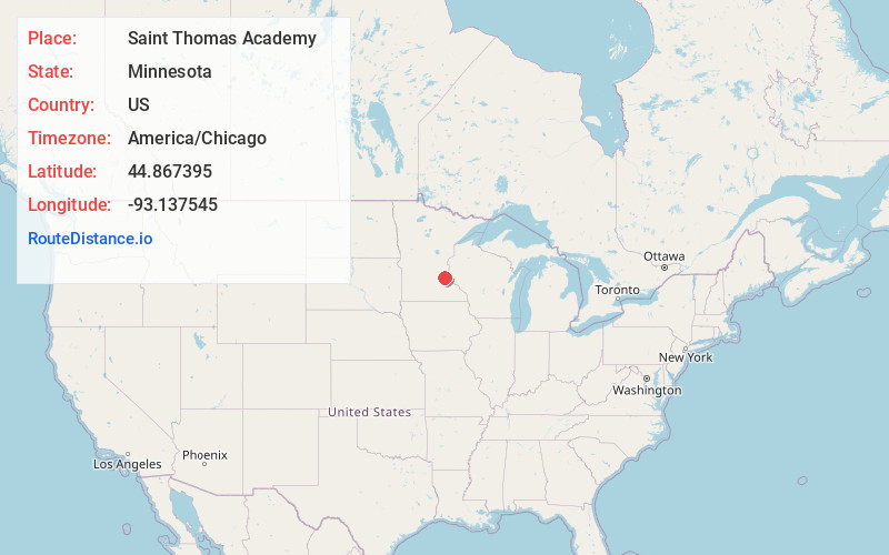 Map of Saint Thomas Academy